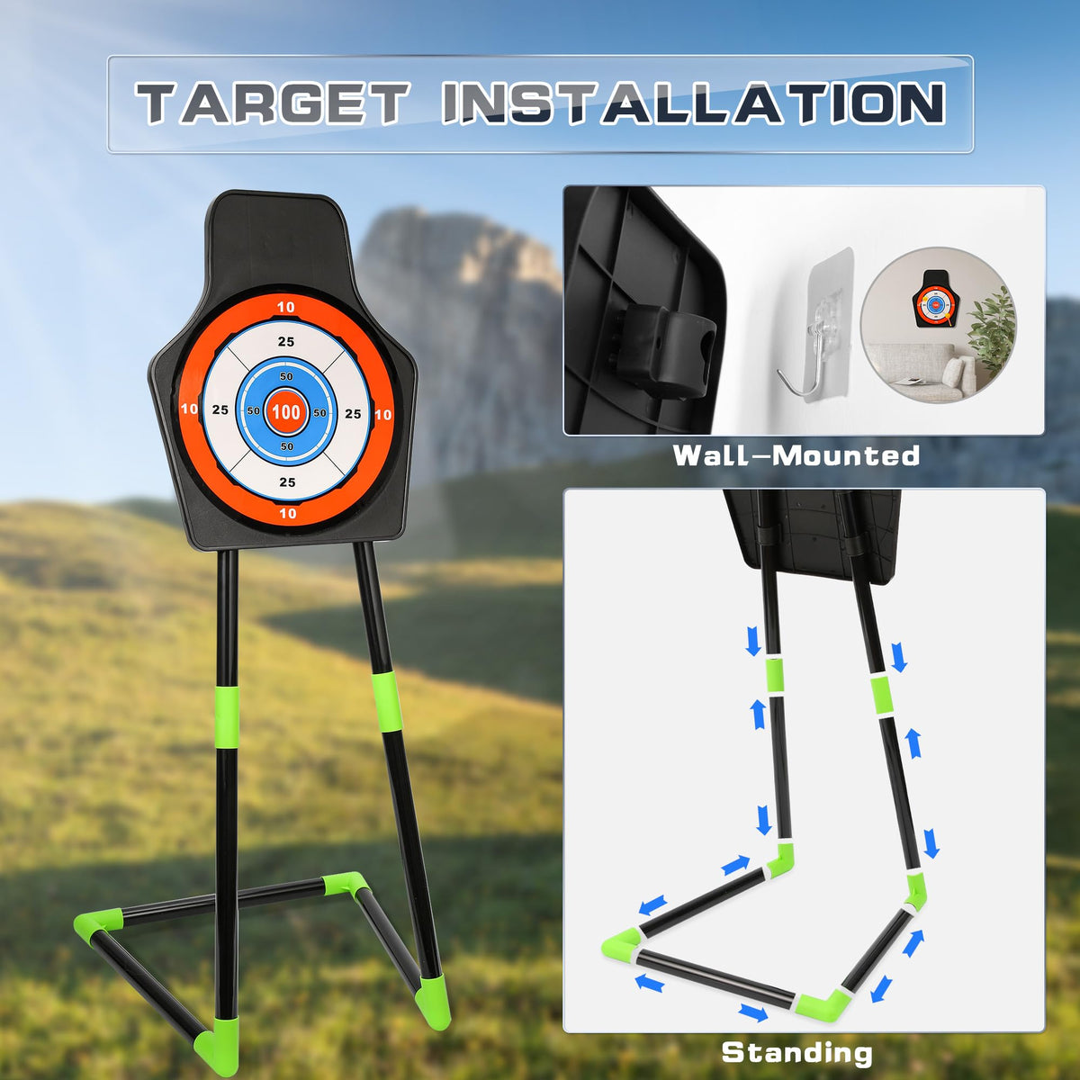 Bow and Arrow Set for Kids, 2-Pack LED Light Up Archery Set for Boys Girls