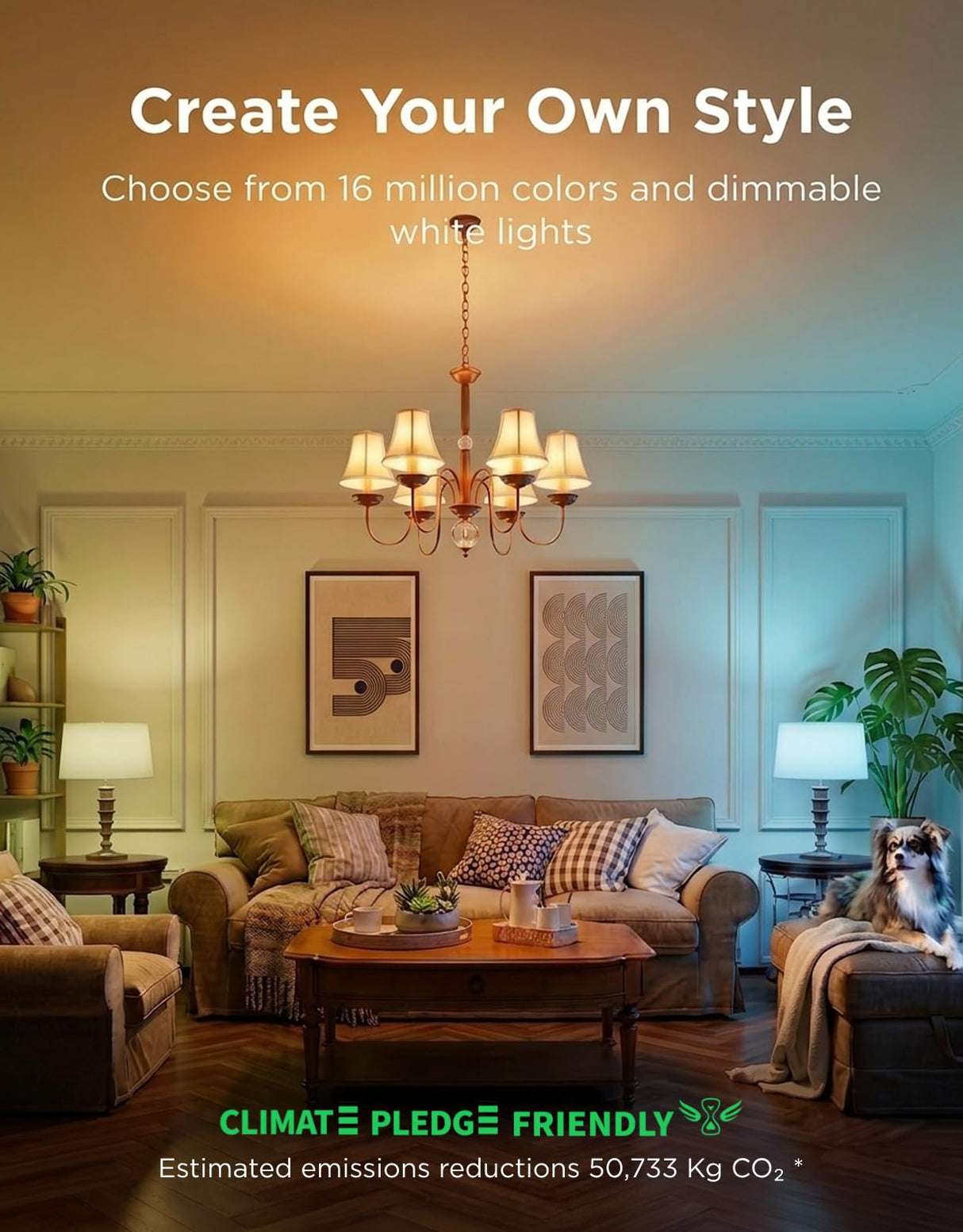 Govee E12 Led Bulb, Smart Light Bulbs for Chandelier/Living Room, Color Changing Candelabra Bulbs Work with Matter, Alexa, Google Assistant, 40 Watt Equivalent, 450 LM, 80 CRI, 2.4Ghz Only, 4 Pack