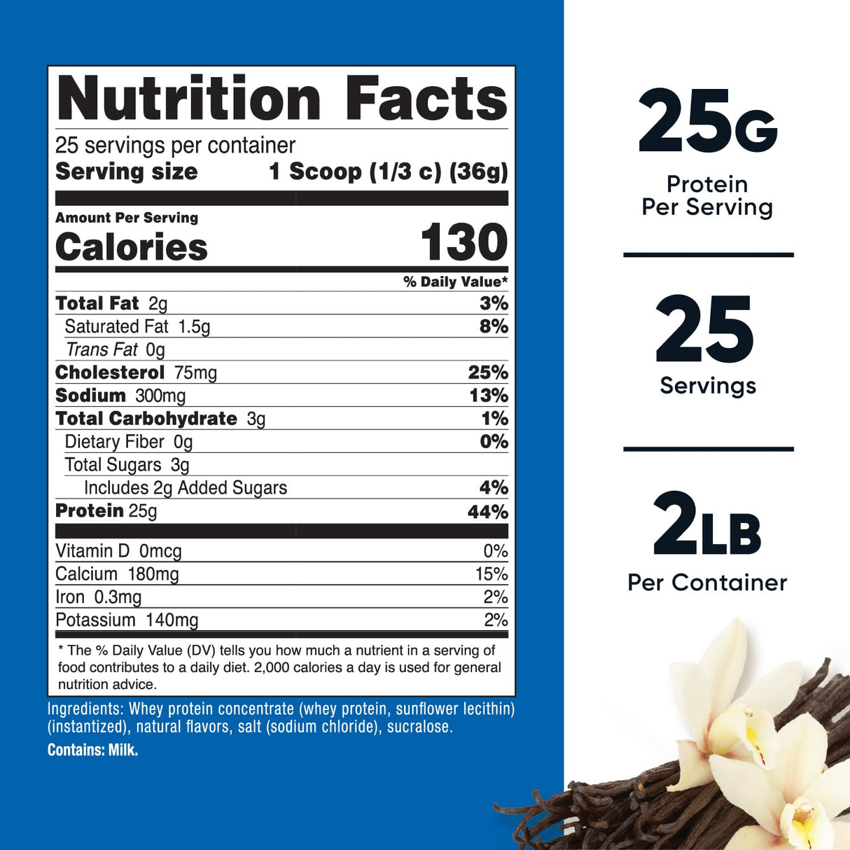 Nutricost Whey Protein Concentrate (Vanilla) 2LBS