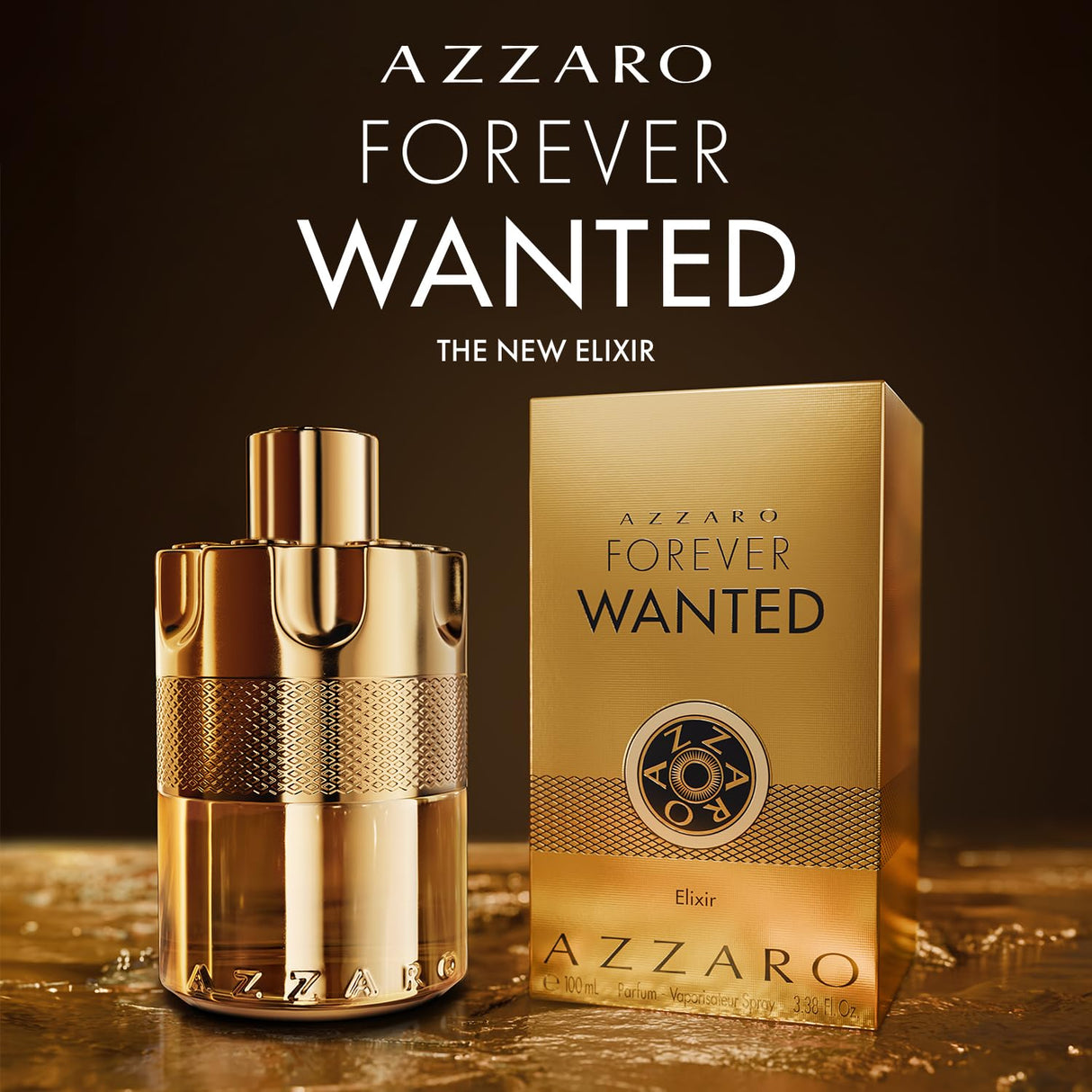 Azzaro - Forever Wanted Elixir - Mens Cologne - With Notes of Raspberry, Cardamom, and Leather Accord - 3.4 Fl Oz