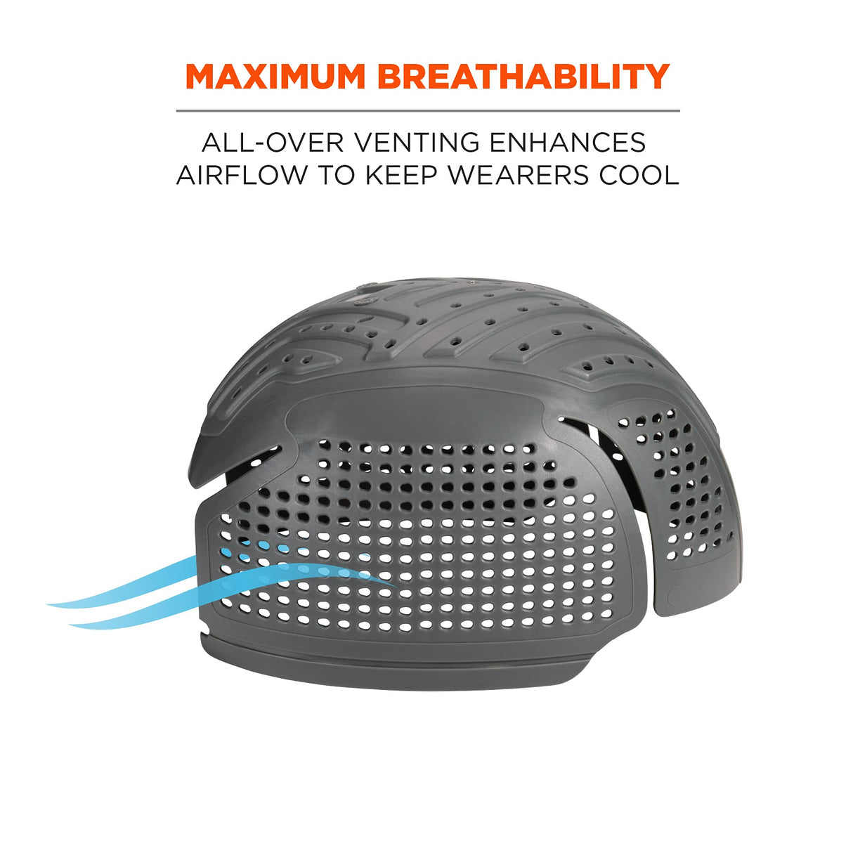 Ergodyne Skullerz 8945F(x) Universal Bump Cap Insert with Extra Venting, Fits Into Any Baseball Hat, 2-Pack, Charcoal