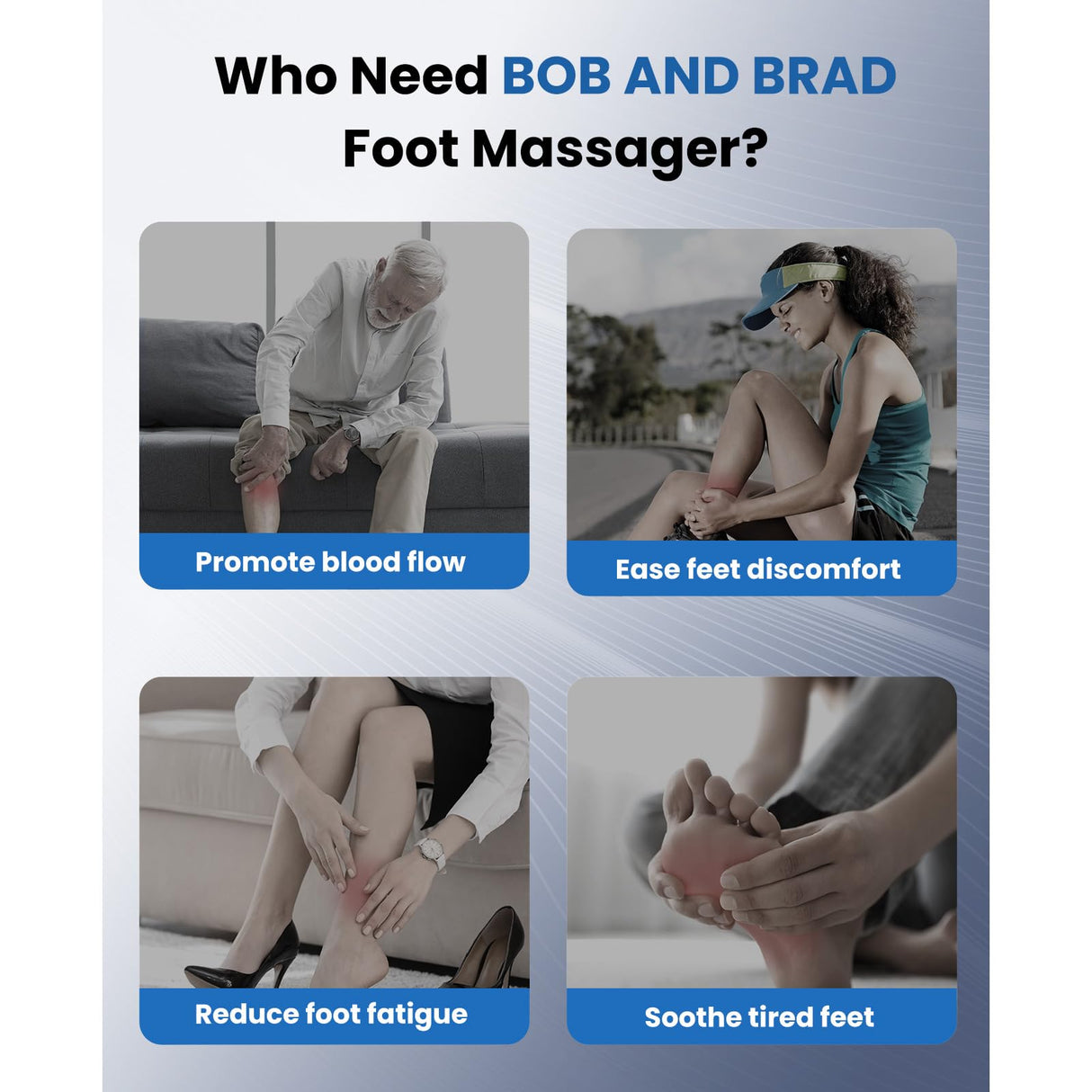 BOB AND BRAD Foot Massager Machine with Heat and Remote-FSA & HSA Eligible, Electric Shiatsu Deep Kneading Foot Massager with 4 Level, Relieve for Plantar Fasciitis and Neuropathy Pain