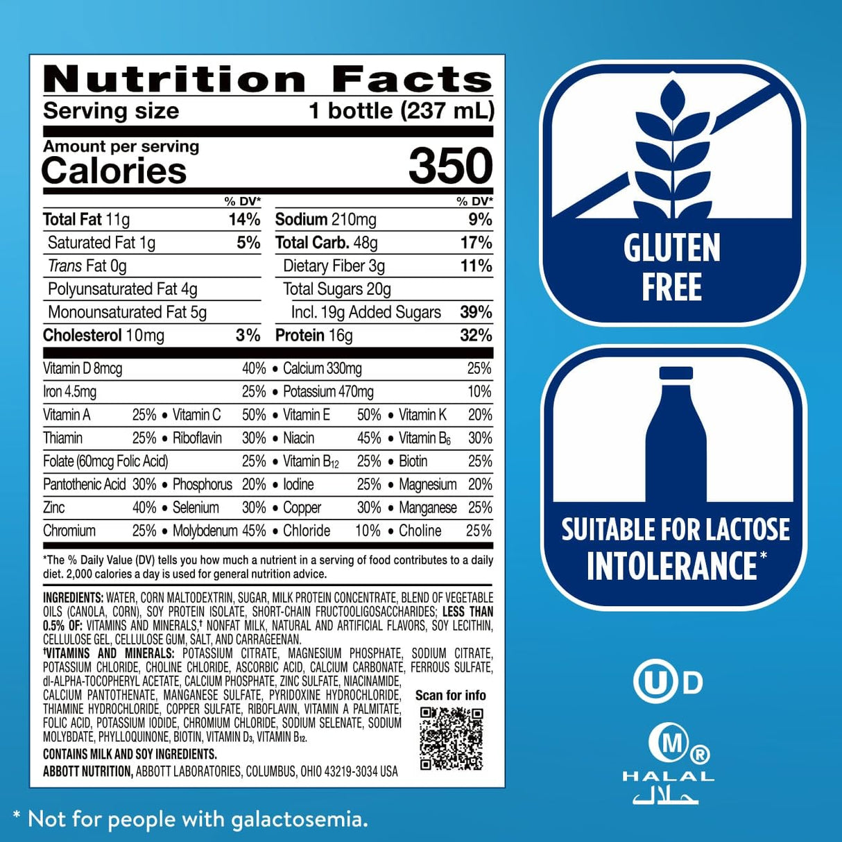 Ensure Plus Vanilla Nutrition Shake With Fiber | Meal Replacement Shake | Ready to Drink | 16g Protein and 27 Vitamins and Minerals | 8 fl oz - 24 Pack