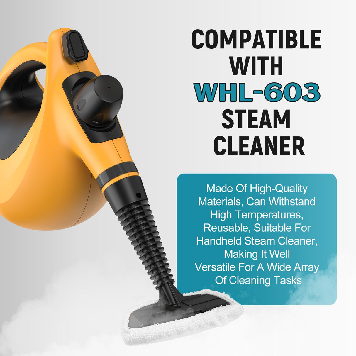 3 Pack Steam Cleaner Replacement Cloths, Reusable Towel Sleeve for Steamer Tool, 3 Pack Replacement Universal Microfiber Cloths for Most Handheld Steam Cleaner