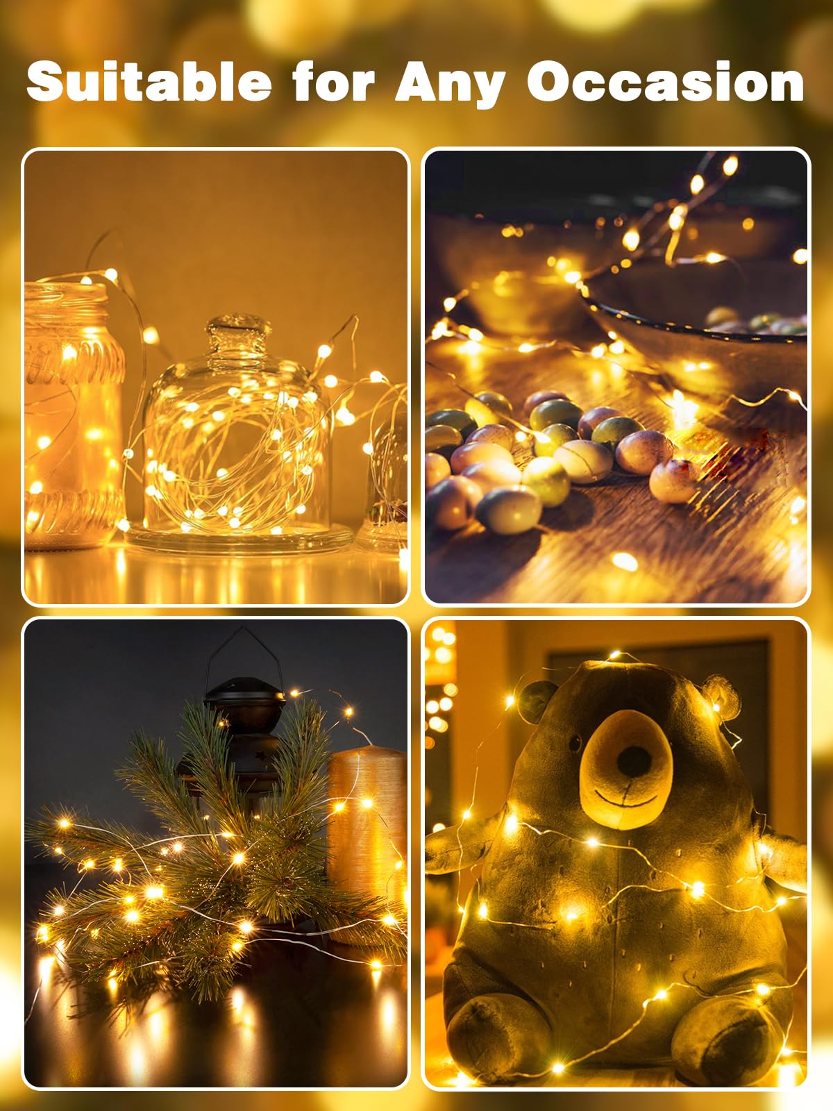 3-Pack 78FT 240 LED Fairy Lights Battery Operated with Timer & Remote, Waterproof Twinkle Lights Indoor Outdoor 8 Modes for Bedroom Centerpiece Wedding DIY Party Christmas Classroom Dorm Decoration