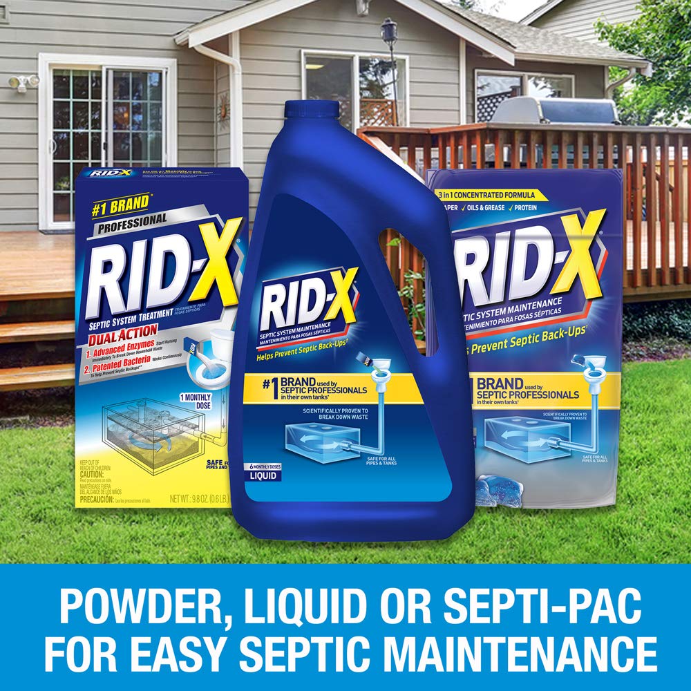 Rid-X Septic Treatment, 12 Month Supply of Septi-Pacs, 12.6 Oz