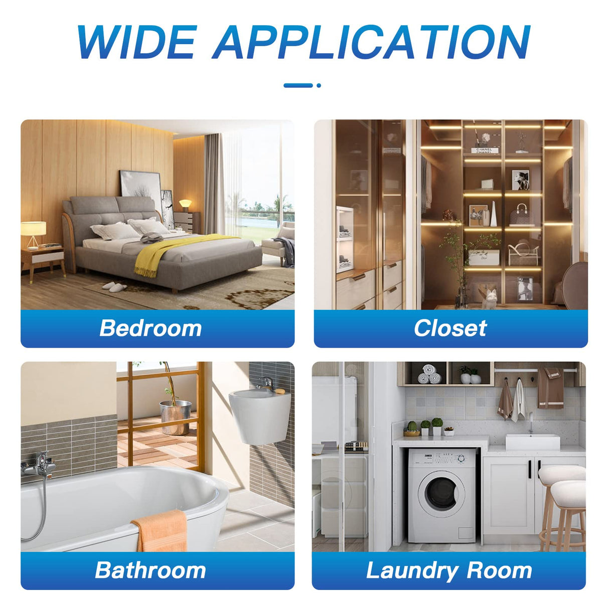 Vacplus Moisture Absorbers, Hanging Closet Dehumidifier Bags, Humidity Packs, Desiccant, Closet Dehumidifiers with Linen Fragrance, 10 Pack, 9.8 OZ