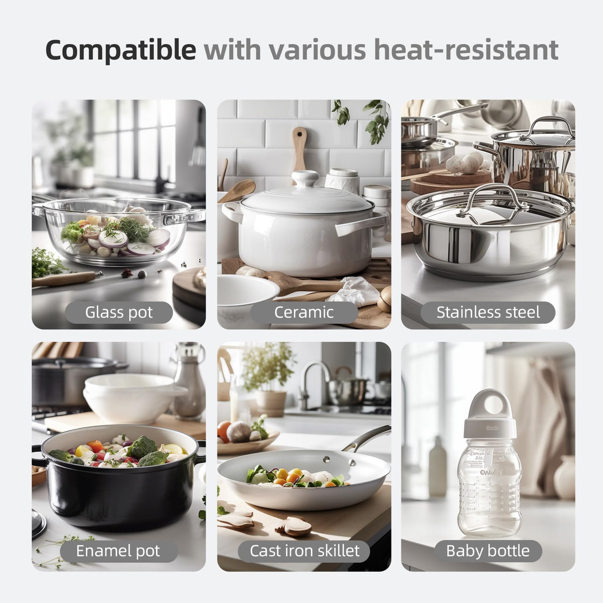 ROPPLIFE Food Warmer Plate, 8.3"x8.3" Electric Warming Tray | 6-Temp Control & Memory Function | for Slow Eaters, Seniors, RV Camping, Sourdough Proofing & Office Use