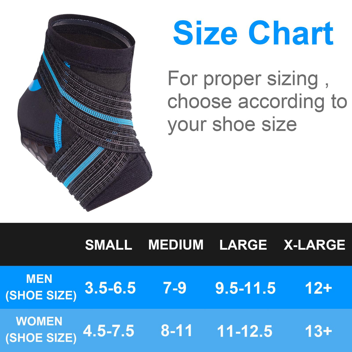 Nvorliy AquaFlex Pro Ankle Brace, Compression Ankle Sleeve for Swimming, Aquatic, Sailing, Scuba Diving, Surfing, Paddle Boarding, Kayaking & Injury Recovery – Supports Women & Men