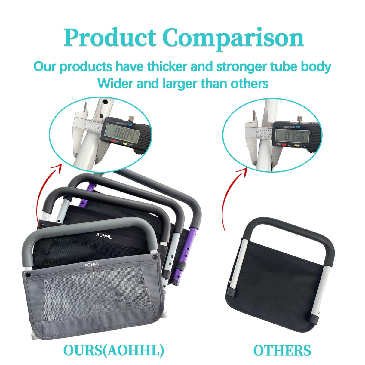 Bed Rails for Elderly Adults Safety with Adjustable Heights Storage Pocket Assist Support Side Railings for Seniors Citizens Slides Under Mattressbed Cane Bed Guard Bed Handles Bars (Grey)