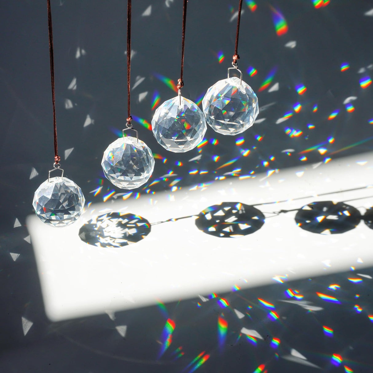 48pcs Clear Crystal Ball Prism 20mm Chandeliers Prism Sun Catcher Hanging