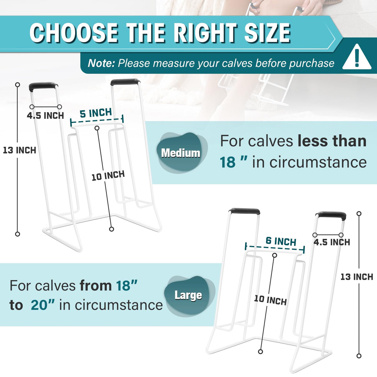 Zipcase Stocking Donner, Sock Aid Tool to Put on Compression Socks for Large Calves Less Than 18" in Circumference (Compatible for JOBST,SB SOX,CHARMKING,FITRELL,Bluemaple,COOLOVER) White