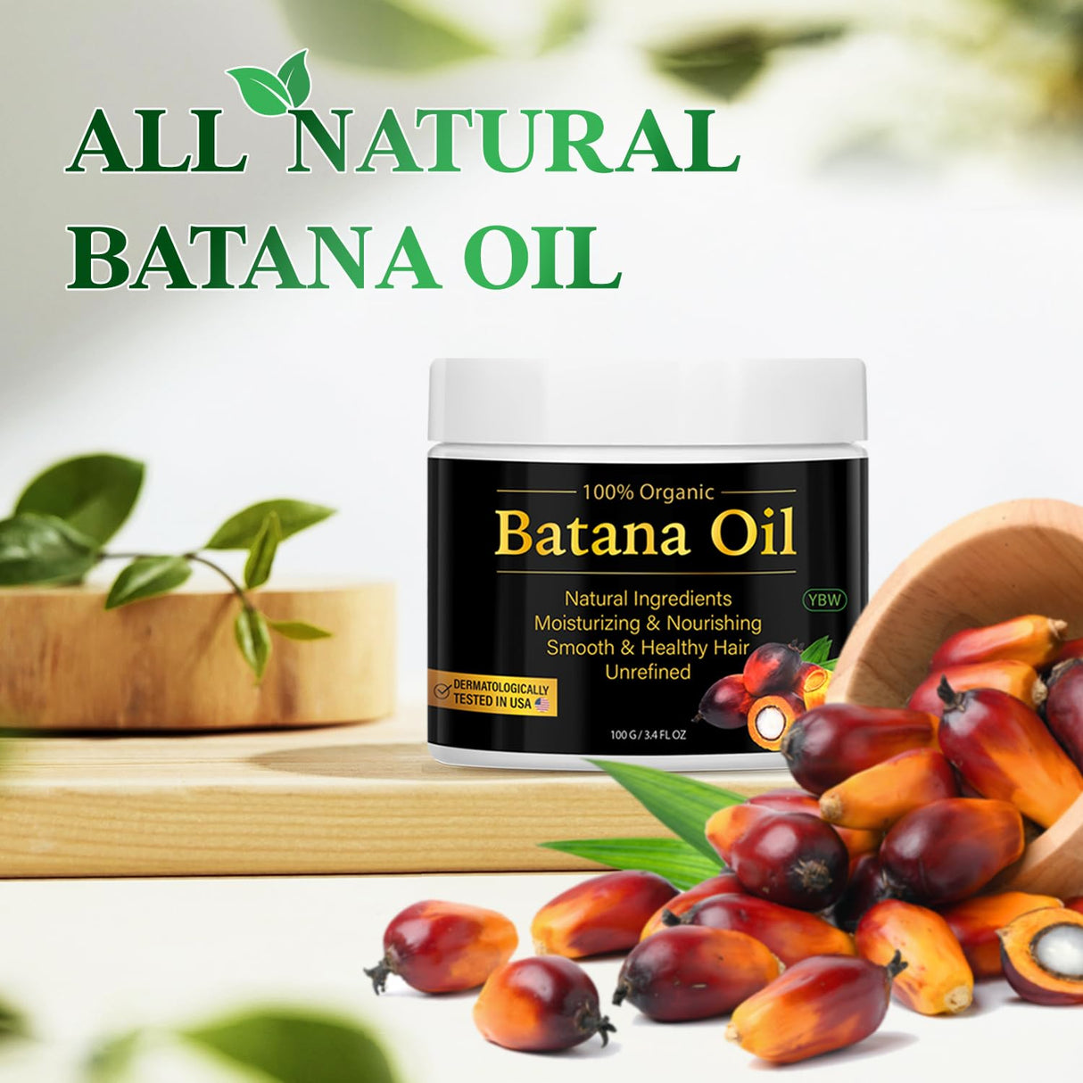 Raw Batana Oil for Hair Growth by Dr. Sebi Organic Raw Honduras Oil Paste, 100% Pure and Natural, Botana Prevents Hair Loss, Eliminates Split Ends for Men & Women