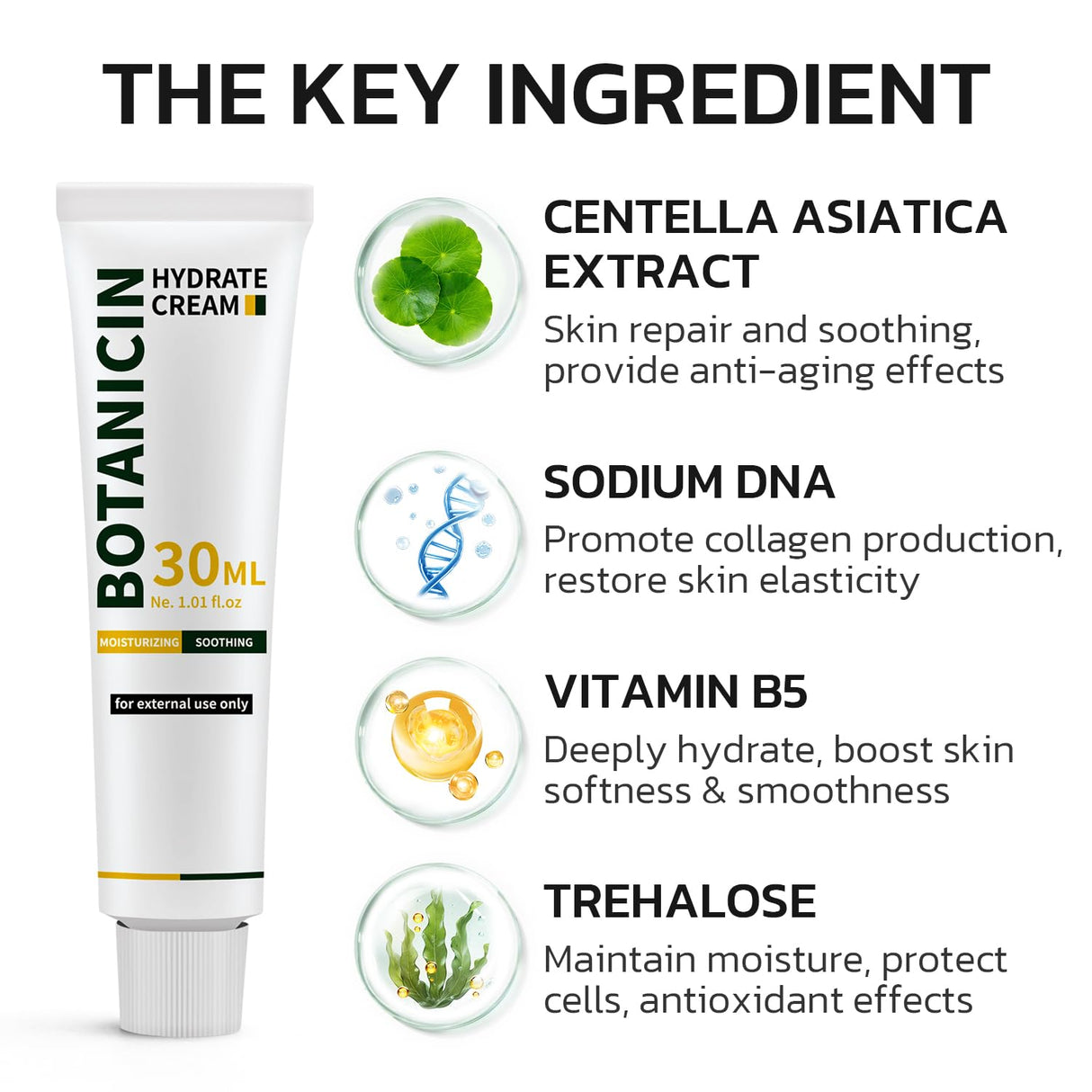 GNJOY Centella Moisturizer Phytocin Cream Soothing Centella Asiatica Moisturizer Face Hydration Barrier Repair Calming PDRN Cream for Acne Prone, Sensitive Skin, Ceramide, B5, Salmon (30ml)