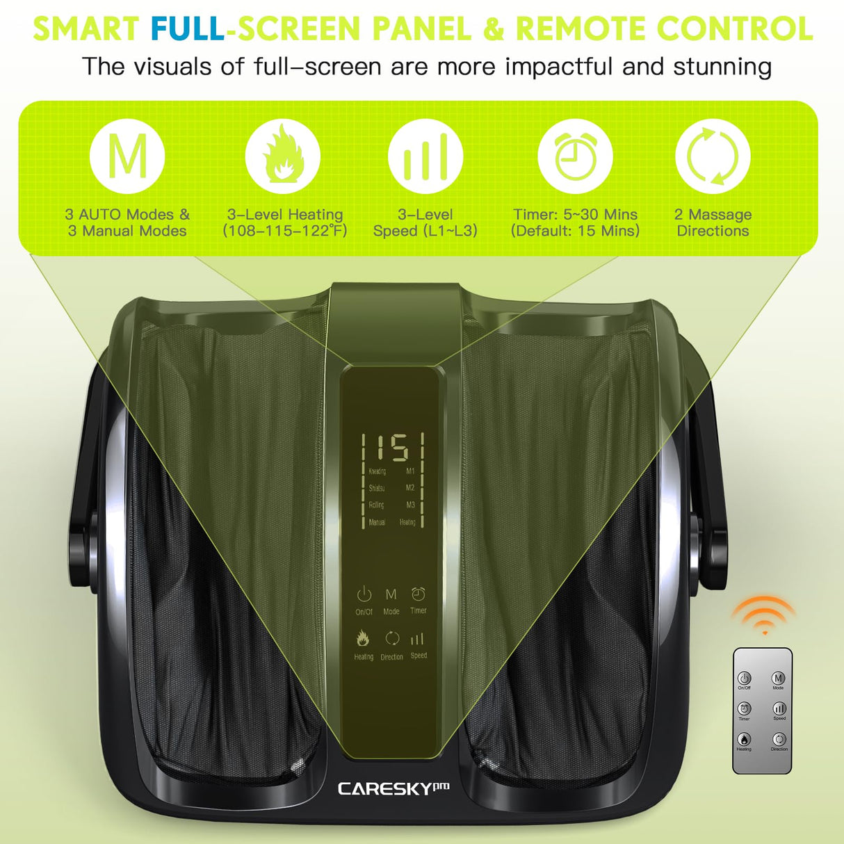 CARESKYpro FSA HSA Eligible Foot Massager for Neuropathy, Feet Massager with Heat, 3-Heating for Circulation and Pain Relief, Deep Kneading Rolling for Calf-Leg-Arm Relaxation, Plantar Fasciitis