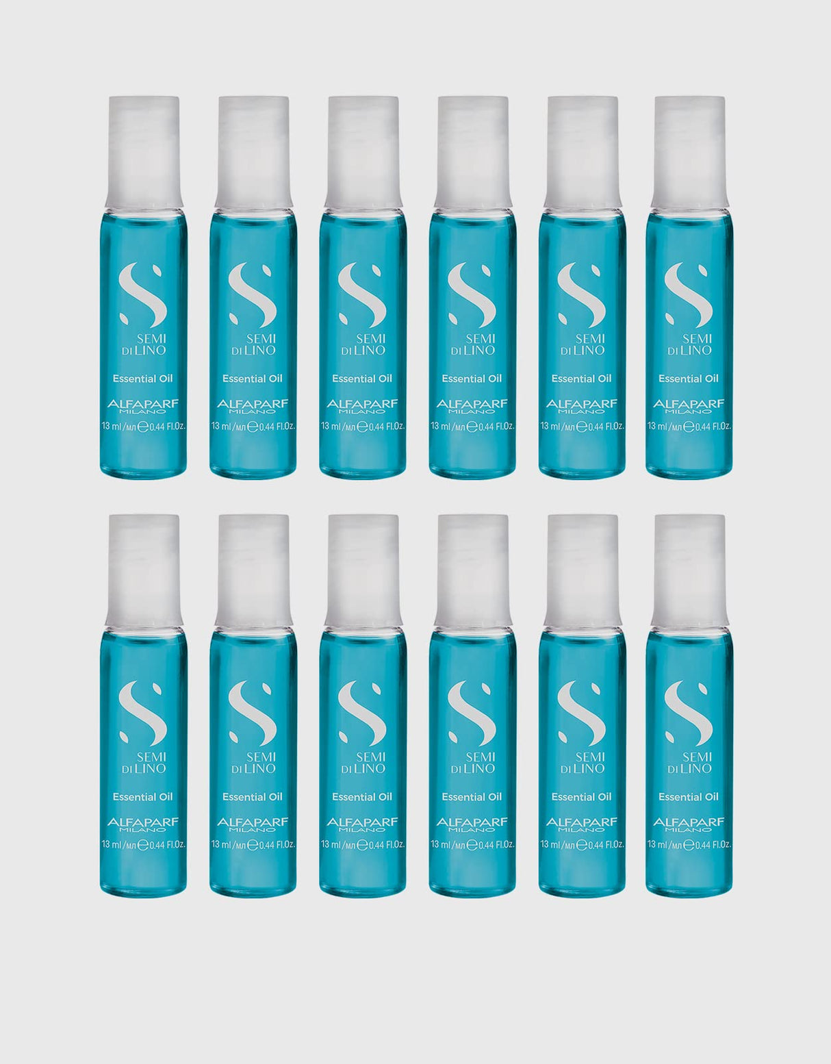 ALFAPARF MILANO Semi Di Lino Sublime Essential Hair Oil Treatment - Lightweight Hair Treatment for Glossy, Shiny Hair - Increase Softness and Luminosity - Color-Safe (12 Vials, 0.44 fl oz Each)