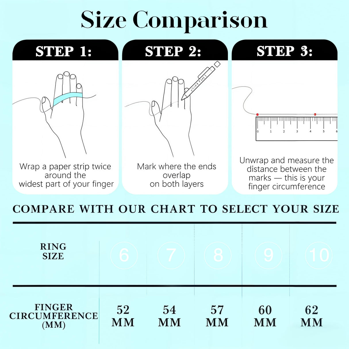 GWH Trendy 3-Pack Stackable Rings for Women - 18K Gold Plated Cubic Zirconia Simulated Diamond Oura Stack Rings for Women Size 7
