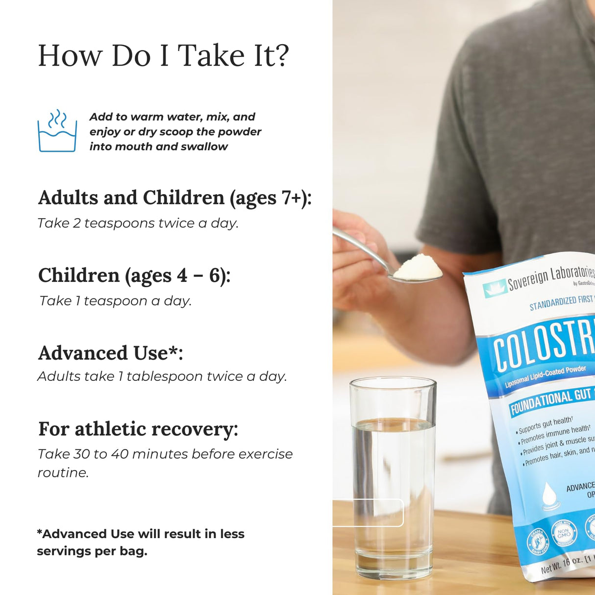 Vsano Colostrum-LD® Powder, Natural Vanilla Flavor :: 16oz/453g,