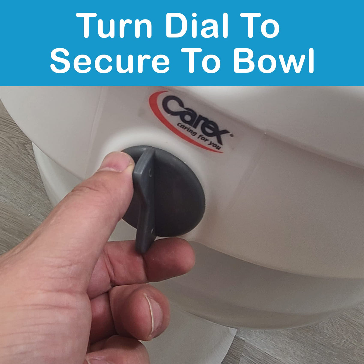 Carex E-Z Lock Raised Toilet Seat With Handles, 5" Toilet Seat Riser with Arms, Handicap Raised Toilet Seat For Seniors and Elevated Toilet Seat