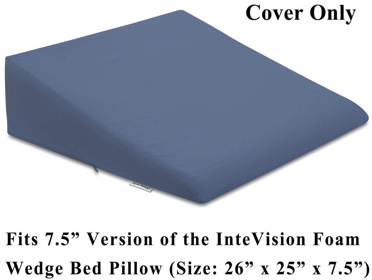 InteVision 400 Thread Count, 100% Egyptian Cotton Pillowcase. Designed to Fit The 7.5" Version of The InteVision Foam Wedge Bed Pillow (26" x 25" x 7.5")