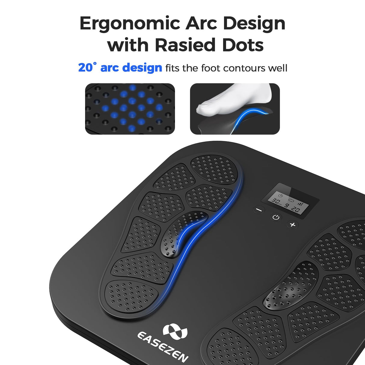 Foot Massager for Neuropathy, Rechargeable TENS EMS Foot Stimulator with 10 Modes 20 Intensities, Feet Circulation Stimulator for Neuropathy, Plantar Fasciitis, Gifts for Mom Dad, FSA HSA Eligible