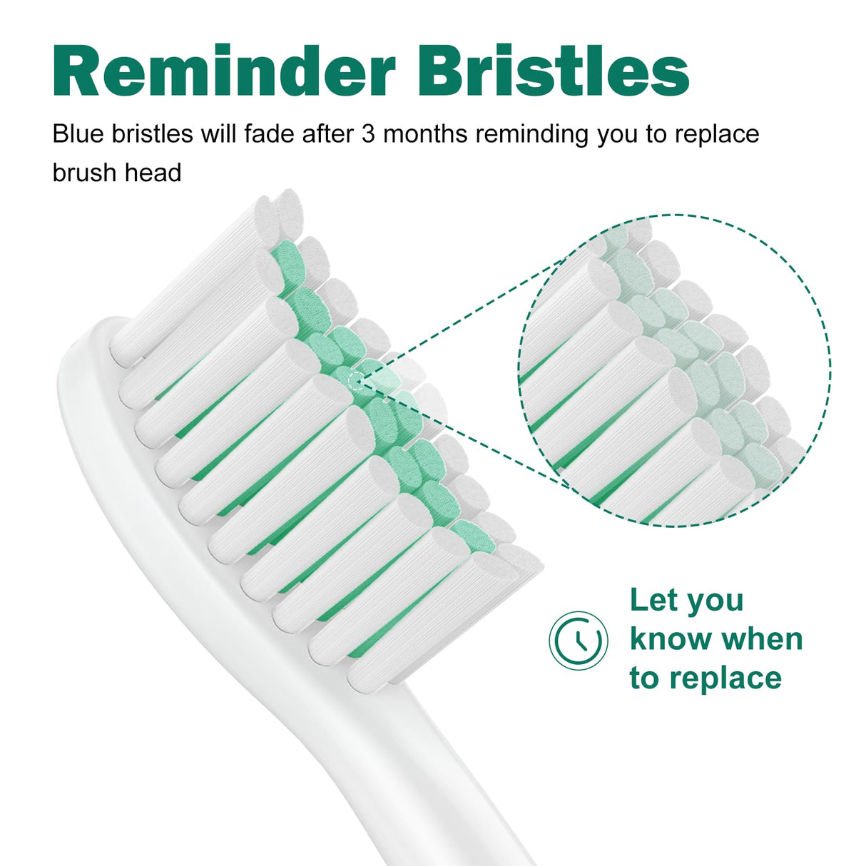 Replacement Toothbrush Heads for Philips Sonicare E-Series/Essence/Xtreme/Elite and Other Screw-on Models, 4 Pack, Dupont Bristles for Effective Cleaning