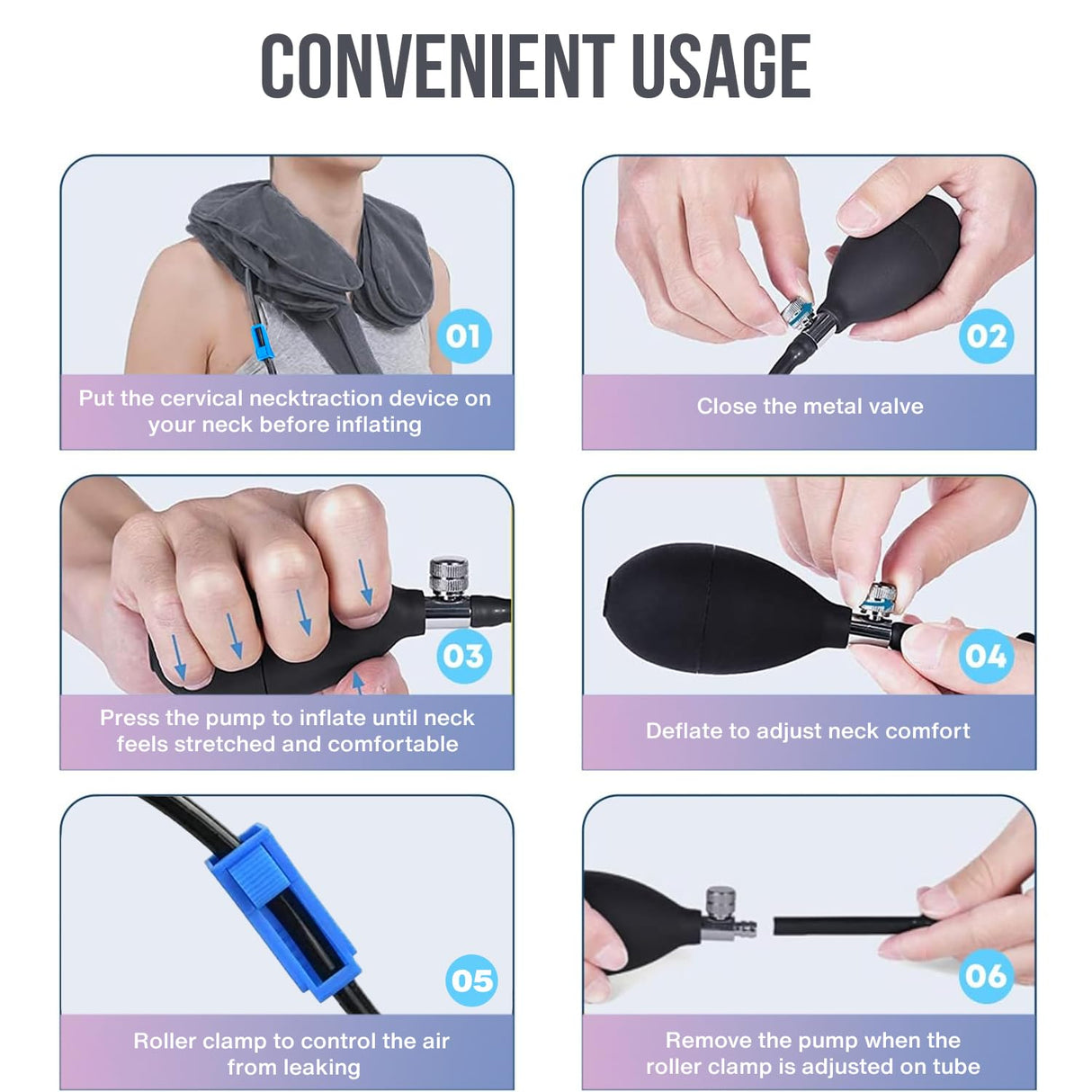 Branfit Cervical Neck Traction Device Pro - Adjustable Neck Support and Neck Stretcher for Spine Alignment and Neck Pain Relief