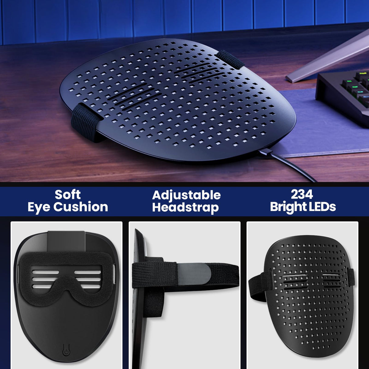 QAQ LED Mask Light Up Mask with Gesture Sensing, Cool Stuff Toys Gifts for Boys Girls, Cool Toys Gifts for Halloween Costumes Christmas Birthday Party