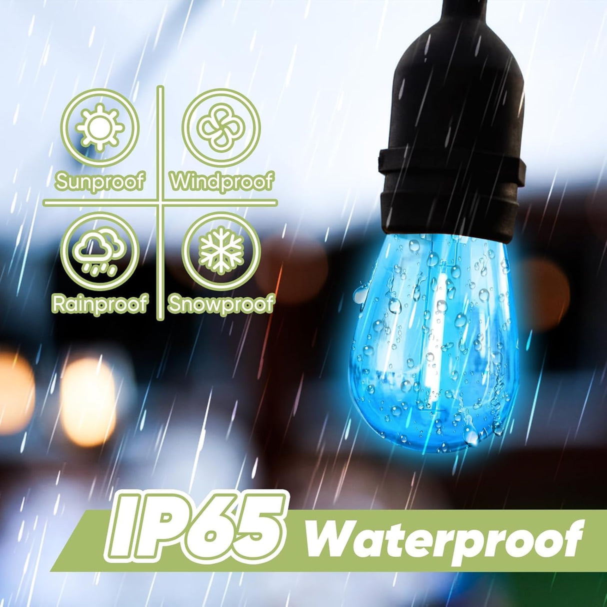 30-Pack Orange String Light Bulbs, S14 LED Replacement Bulbs for Outdoor String Lights, Patio Light Bulbs, 1W E26 Base for Christmas Halloween,Holiday Lighting,Home Decor