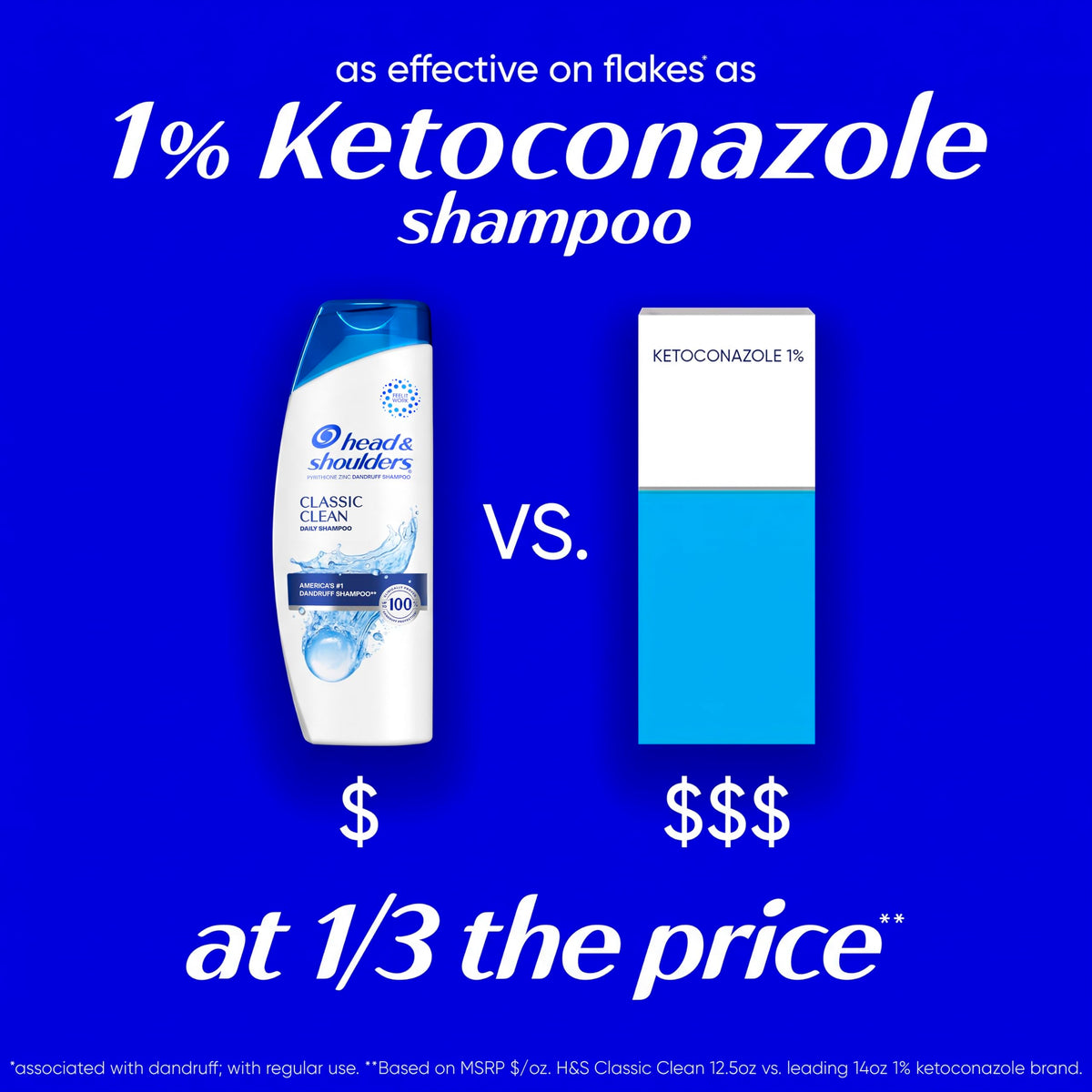 Head & Shoulders Classic Clean Anti-Dandruff Shampoo Twin Pack, 32.1 fl oz Each, 72-Hour Dandruff Protection, Safe for Everyday Use on All Hair Types