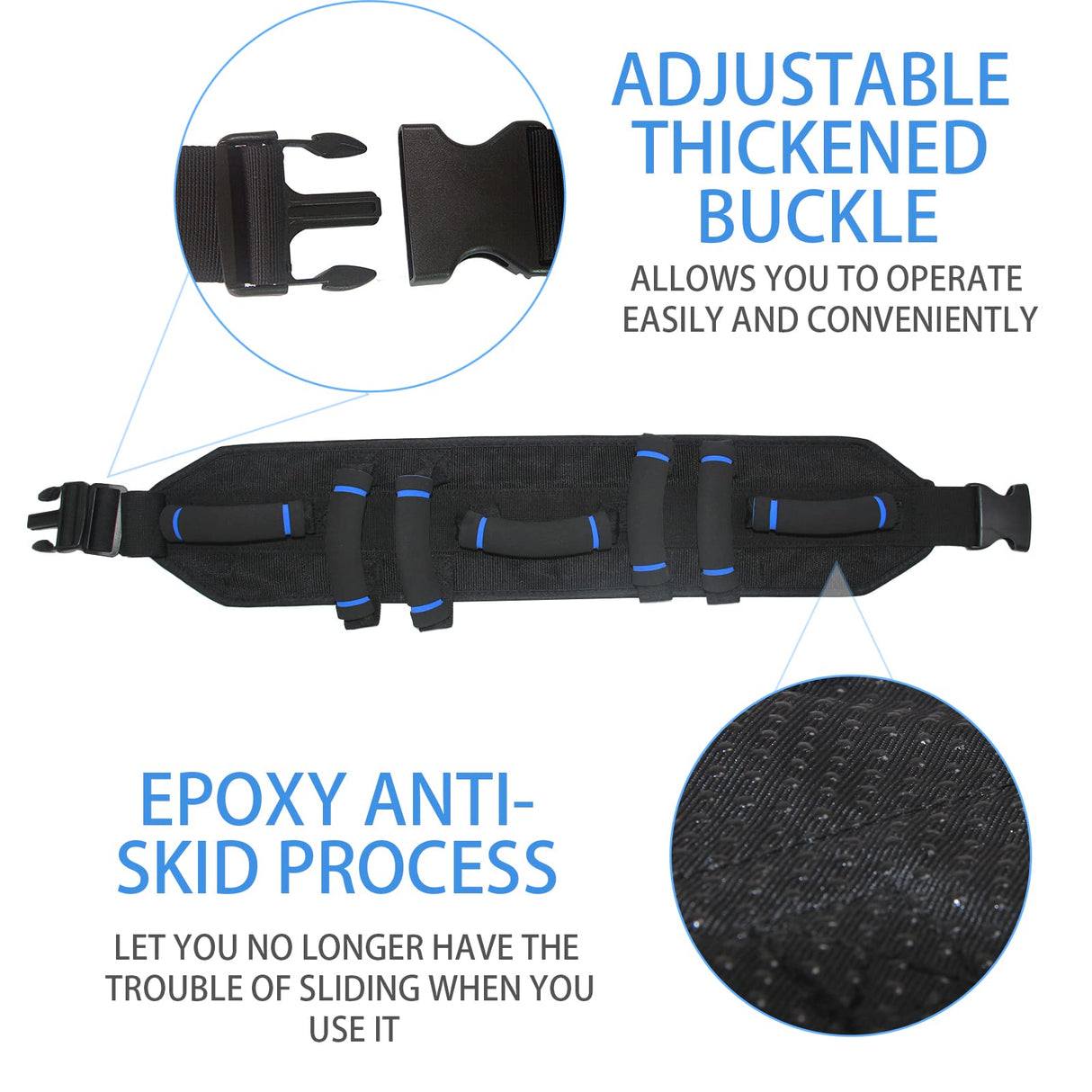 Leetye Mei Gait Belts Transfer Belt for Seniors with 7 Handles, Gate Belt for Elderly Lift Belts Quick Release Buckle, Medical Nursing Safety Belt Patient Assist - Bariatric, Elderly, Physical Therapy