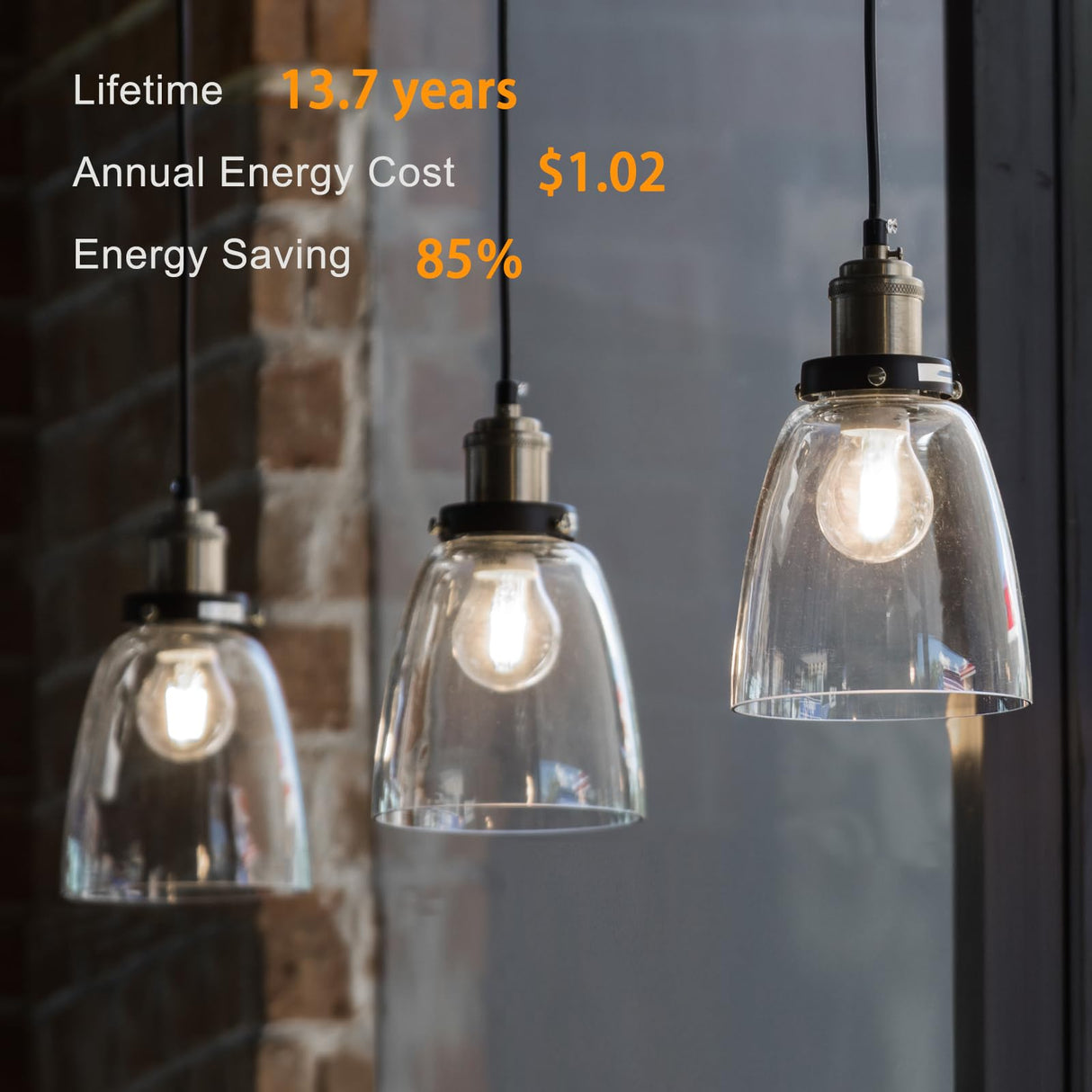 TJOY 12 Pack A19 Vintage LED Edison Bulbs, Dimmable, 60W Equivalent, High Brightness 5000K Daylight, Ultra-Bright, 8W E26 Standard Base, 800 Lumens, CRI80+, Clear Glass Filament Bulb for Home