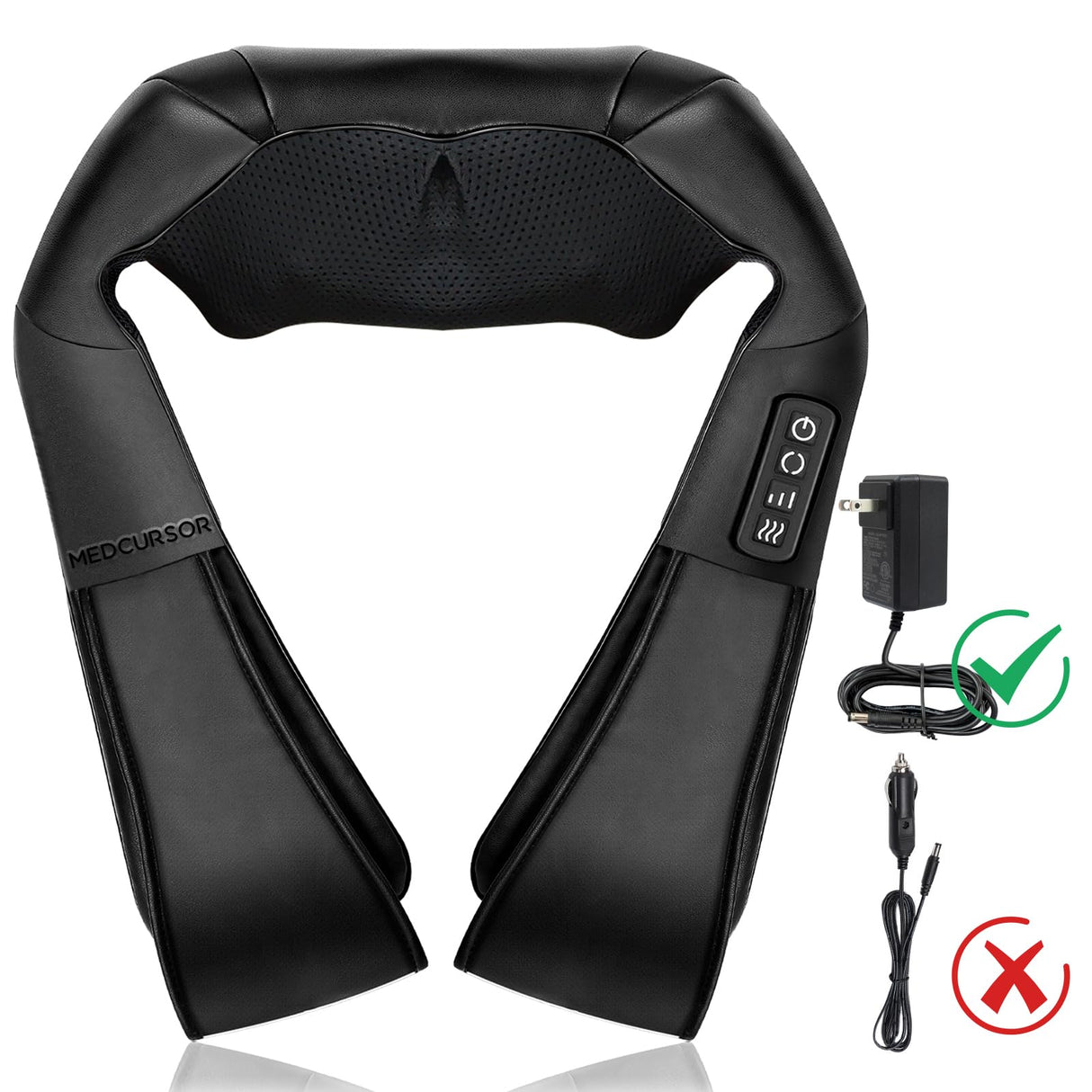 Medcursor Neck Massager, FSA or HSA Eligible, Electric Neck and Back Massager with Heat, Portable Deep Tissue 3D Kneading Pillow for Muscle Pain Relief, Mothers Day Gifts (NOT Cordless)