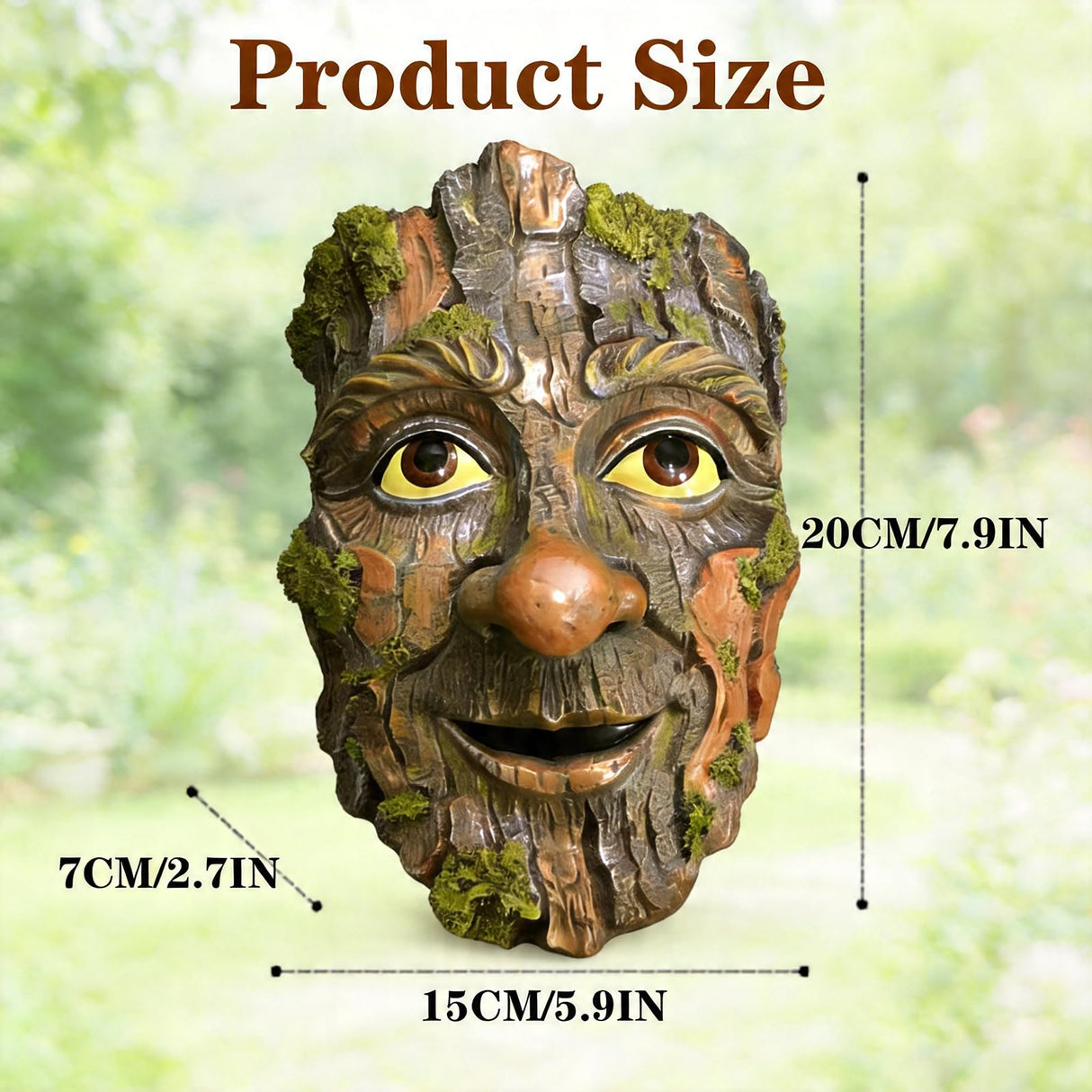 FmnyYaid Whimsical Tree Face Outdoor Statues Garden Decoration, Old Man Resin Statue Outdoor Tree Hugger for Yard Art, Trees Decorations Outdoor Wallmounted Statue