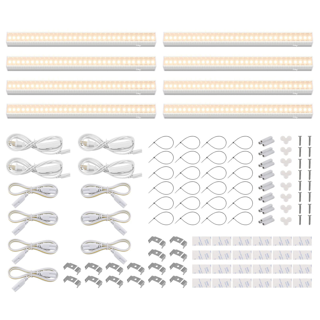 Barrina T5 Grow Lights, Grow Light Strip for Indoor Plants, 1ft Plant Lights for Indoor Growing, Full Spectrum LED Grow Light, Individual Switch, Linkable, Plug and Play, Yellow, 8-Pack