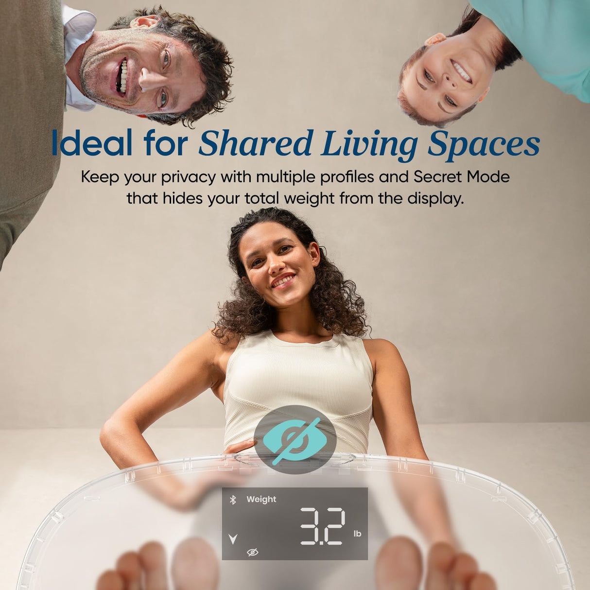 Etekcity Smart Rechargeable Scale for Body Weight, BMI, Fat, Muscle Mass, FSA HSA Eligible, Digital Bathroom Scale with 13 Metrics, Secret Mode, Bluetooth Connect to Free Apps, Cotton Candy Pink