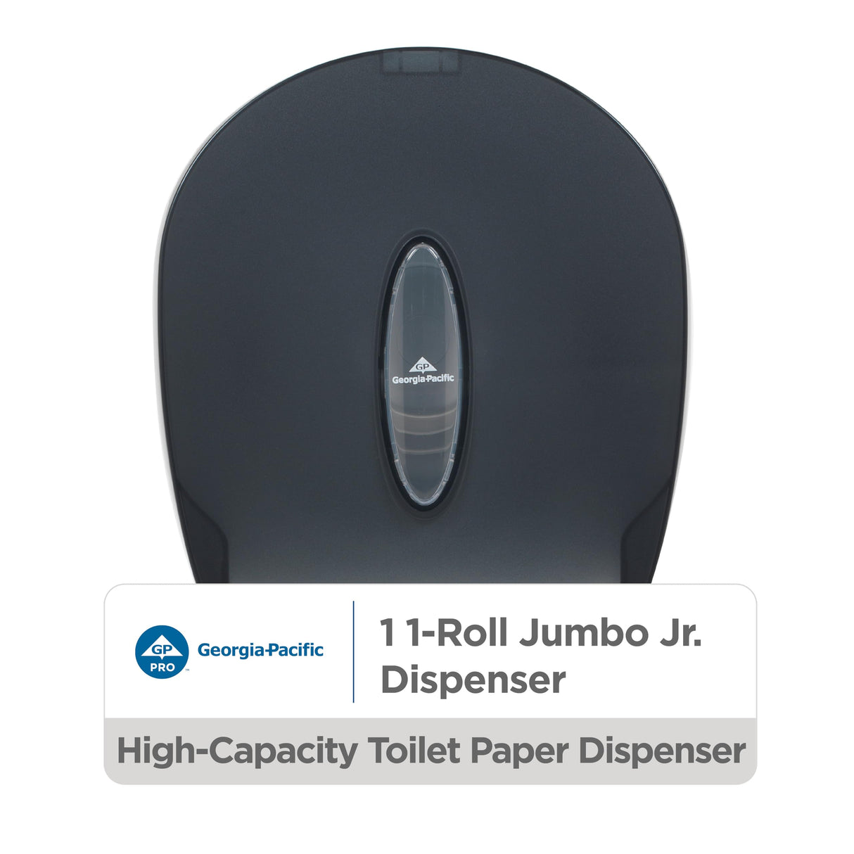 Georgia-Pacific Single-Roll Jumbo Toilet Paper Dispenser by GP PRO (Georgia-Pacific), Translucent Smoke, 59009, 10.610" W x 5.390" D x 11.290" H