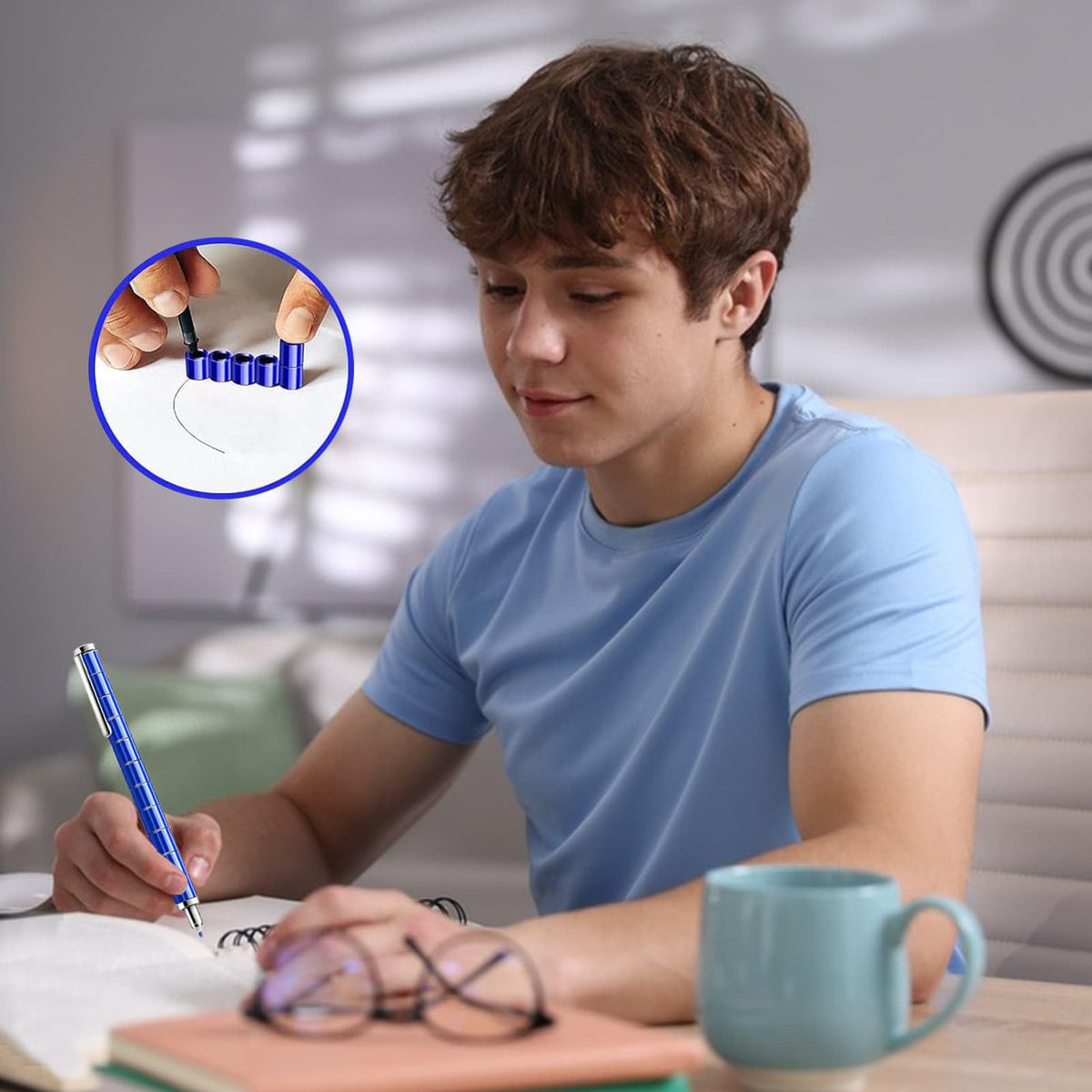 Fidget Gel Pen Gifts for Teens, Cool Gadget for Men Office Desk Accessories