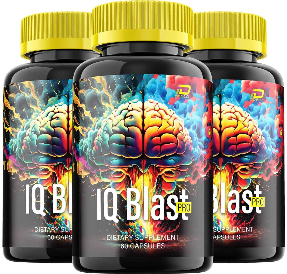 IQ Blast Pro Brain Supplement Capsules – IQBlast Pro All-Natural Maximum Strength Formula for Enhanced Memory and Focus Pills, IQ BlastPro Support and Reviews (3 Pack – 180 Capsules)