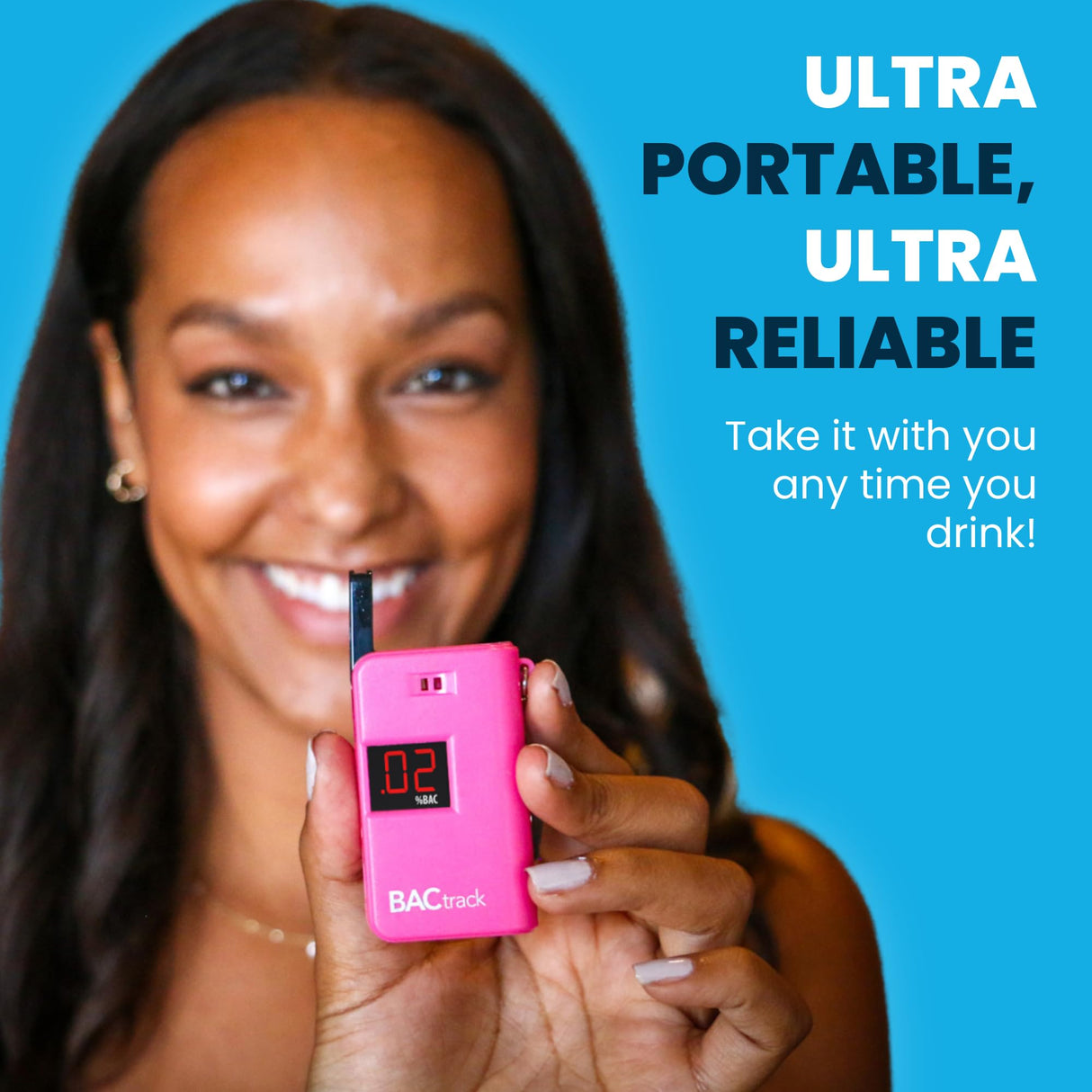 BACtrack Keychain Breathalyzer (Pink) | Ultra-Portable Pocket Keyring Alcohol Tester for Personal Use
