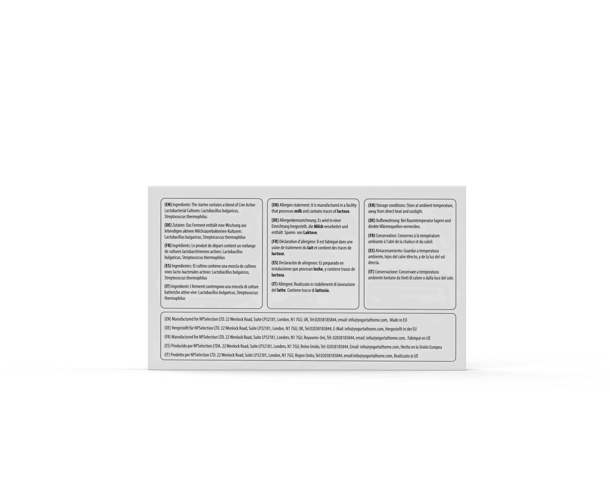 Yogurt Starter Cultures - Pack of 12 Freeze-dried Culture Sachets for Authentic Bulgarian Yogurt (12)