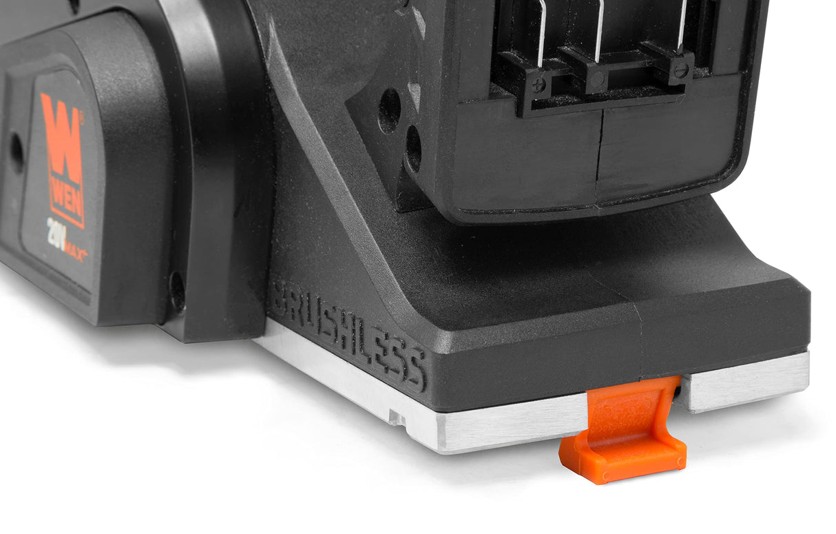 WEN Cordless Planer, Brushless with 3-1/4-Inch Blade, 20V Max 4.0 Ah Lithium-Ion Battery and Charger (20653)