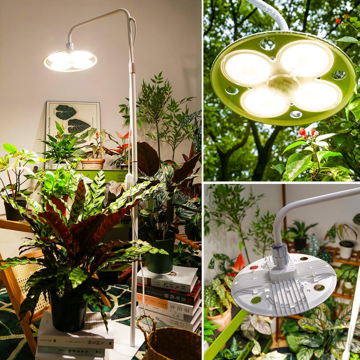 SANSI Grow Lights for Indoor Plants, 100W Full Spectrum Tall Standing