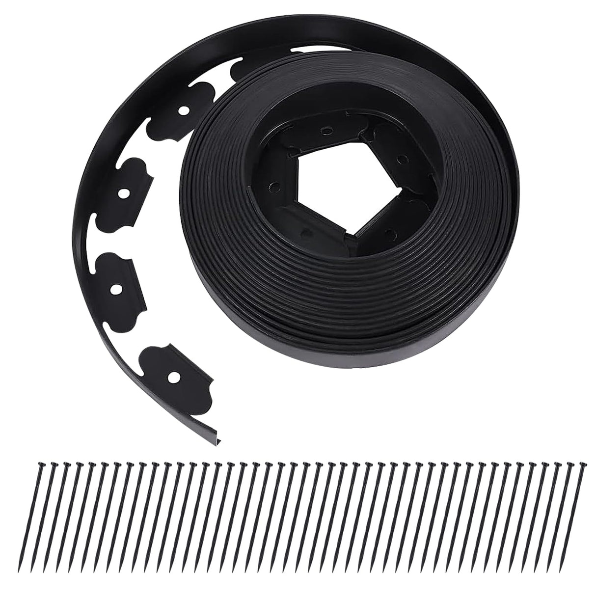 Werthic 40FT 2" No Dig Flexible Landscape Edging Plastic Garden Border Kit