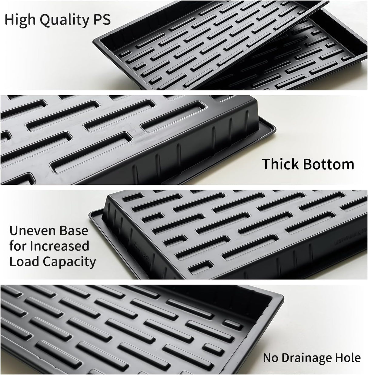 RooTrimmer 10 Pack 1020 Seed Starter Trays and 10 Pcs 72 Cell Plug Trays, Thick Durable Seedling Plastic Nursery Tray for TD538 1020 Tray Germination (10 Sets)