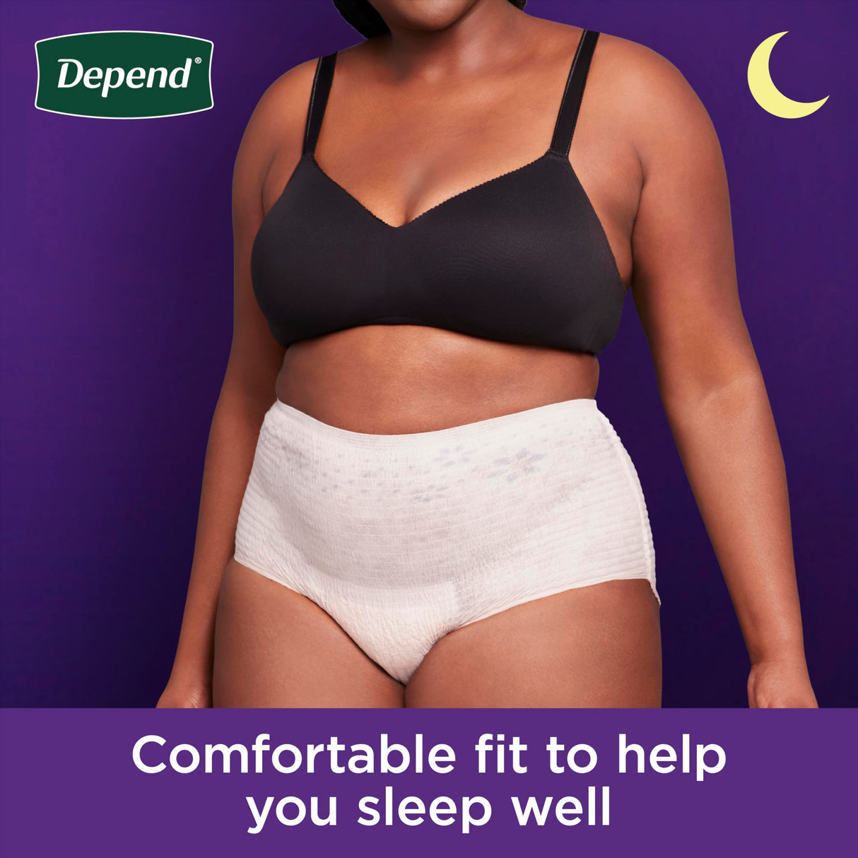 Depend Night Defense Adult Diapers, Incontinence & Postpartum Bladder Leak Underwear for Women, Disposable, Overnight, Medium, Blush, 80 Count, Packaging May Vary