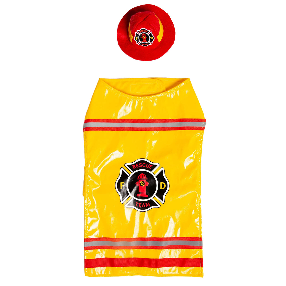 Pet Krewe Large Dog Firefighter Costume -Funny Halloween Pet Fireman Outfit Costumes for Fits Small, Medium, Large & Extra Large Pets - Perfect for Halloween, Christmas Holiday, Parties, Photoshoots