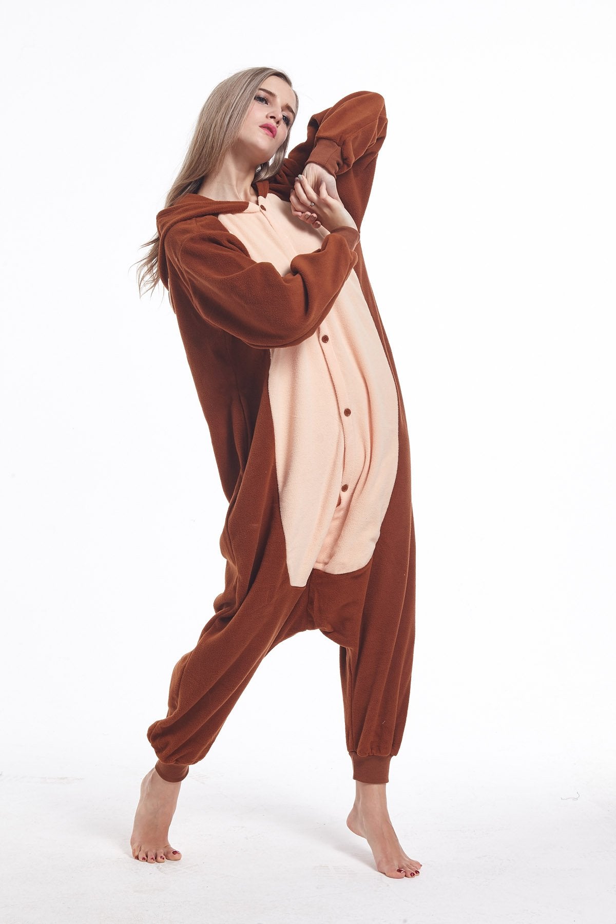 Sqlszt Animal Monkey Onesie Adult Unisex Christmas One Piece Halloween Cosplay Costume Pajamas Suit for Women Men