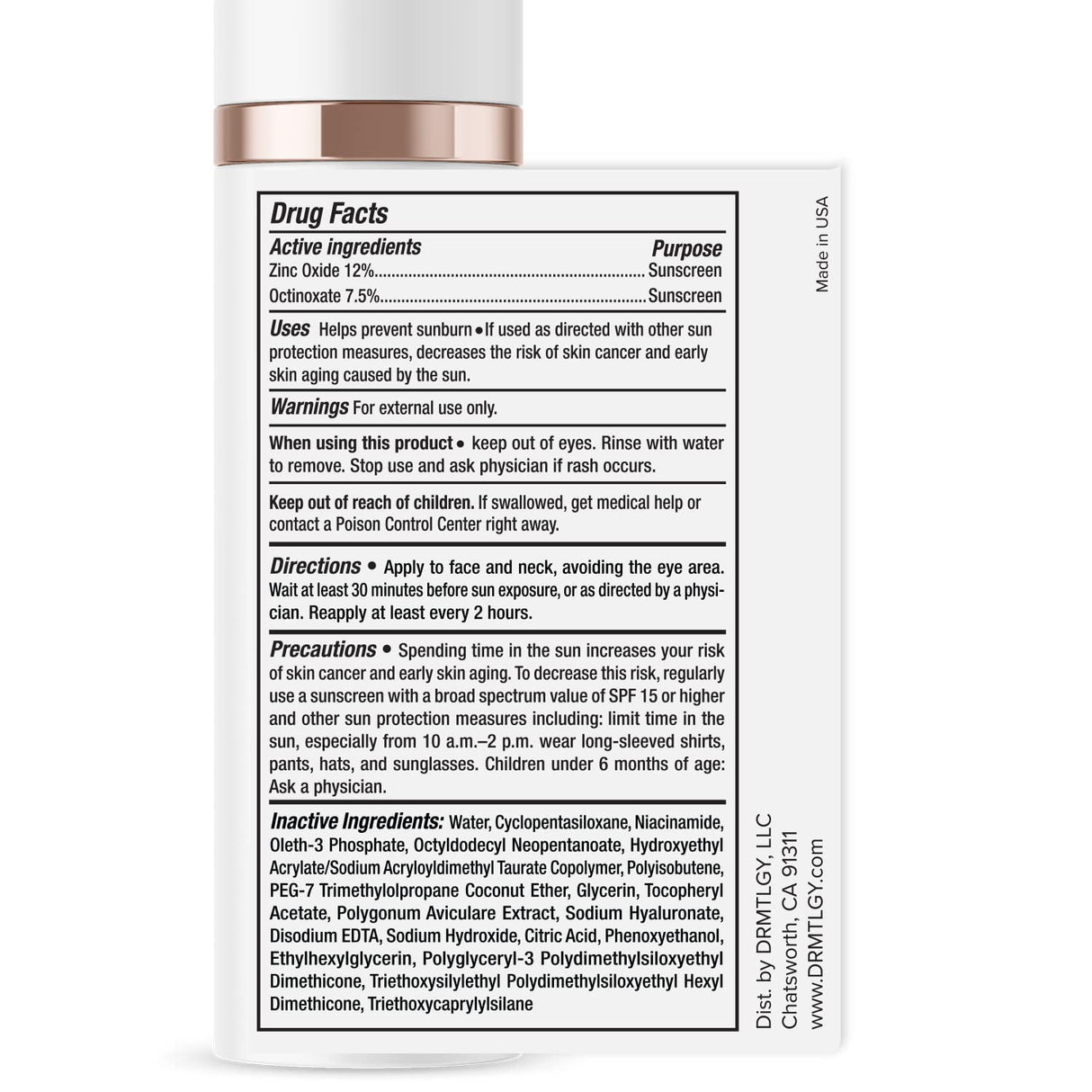 DRMTLGY Anti-Aging Clear Face Sunscreen SPF 45 – Oil-Free Zinc Oxide Sunscreen & Face Moisturizer for Sensitive & Acne-Prone Skin – Lightweight Makeup & Skin Care – FSA HSA Eligible (1.7 oz)