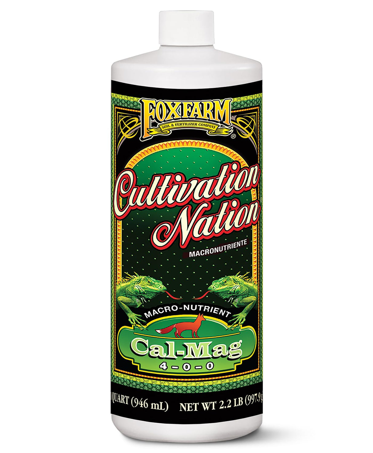 FoxFarm Cultivation Nation Cal-Mag for Plants - 4-0-0, 3% Calcium, 1% Magnesium - 1-Quart